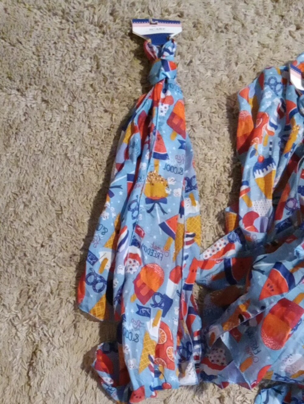 Light Blue Patriotic Printed Scarf Bundle-20 Count